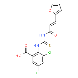 3,5-DICHLORO-2-[[[[3-(2-FURANYL)-1-OXO-2-PROPENYL]AMINO]THIOXOMETHYL]AMINO]-BENZOIC ACID structure