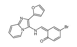 (6E)-4-bromo-6-[[[2-(furan-2-yl)imidazo[1,2-a]pyridin-3-yl]amino]methylidene]cyclohexa-2,4-dien-1-one结构式