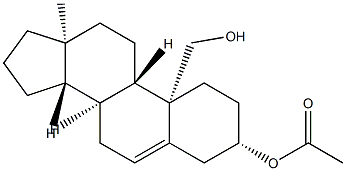 Androst-5-ene-3β,19-diol 3-acetate结构式
