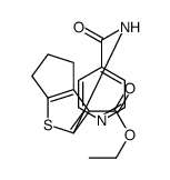 ethyl 2-(pyridine-4-carbonylamino)-5,6-dihydro-4H-cyclopenta[b]thiophene-3-carboxylate结构式