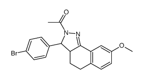 1-[3-(4-bromophenyl)-8-methoxy-3,3a,4,5-tetrahydrobenzo[g]indazol-2-yl]ethanone Structure