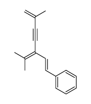 (6-methyl-3-propan-2-ylidenehepta-1,6-dien-4-ynyl)benzene结构式