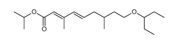 (2E,4E)-9-(1-Ethyl-propoxy)-3,7-dimethyl-nona-2,4-dienoic acid isopropyl ester结构式