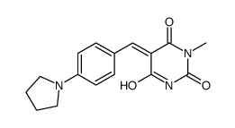 (5E)-1-methyl-5-[(4-pyrrolidin-1-ylphenyl)methylidene]-1,3-diazinane-2,4,6-trione Structure