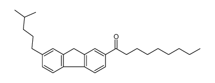 1-[7-(4-methylpentyl)-9H-fluoren-2-yl]nonan-1-one结构式