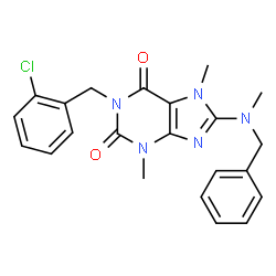 8-[Benzyl(methyl)amino]-1-(2-chlorobenzyl)-3,7-dimethyl-3,7-dihydro-1H-purine-2,6-dione structure