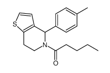 1-[4-(4-methylphenyl)-6,7-dihydro-4H-thieno[3,2-c]pyridin-5-yl]pentan-1-one结构式