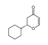 (+)-(S)-2-cyclohexyl-2,3-dihydro-4H-pyran-4-one结构式