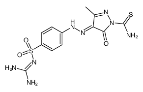 1-thiocarbamoyl-4-sulphonamoylhydrazono-3-methyl-2-pyrazolin-5-one Structure