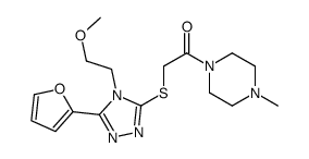 Piperazine, 1-[[[5-(2-furanyl)-4-(2-methoxyethyl)-4H-1,2,4-triazol-3-yl]thio]acetyl]-4-methyl- (9CI) picture