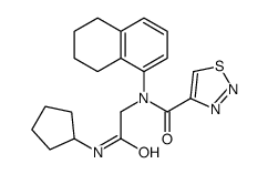 1,2,3-Thiadiazole-4-carboxamide,N-[2-(cyclopentylamino)-2-oxoethyl]-N-(5,6,7,8-tetrahydro-1-naphthalenyl)-(9CI) Structure