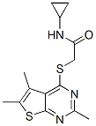 Acetamide, N-cyclopropyl-2-[(2,5,6-trimethylthieno[2,3-d]pyrimidin-4-yl)thio]- (9CI)结构式