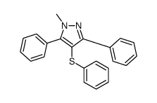 1-methyl-3,5-diphenyl-4-phenylsulfanylpyrazole Structure
