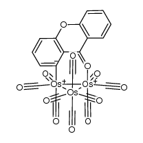 Os3(CO)10(μ-H)(μ-xanthone) Structure