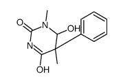6-hydroxy-1,5-dimethyl-5-phenyl-1,3-diazinane-2,4-dione结构式