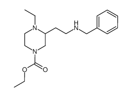 3-(2-benzylamino-ethyl)-4-ethyl-piperazine-1-carboxylic acid ethyl ester Structure