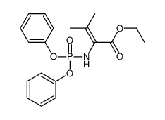 ethyl 2-(diphenoxyphosphorylamino)-3-methylbut-2-enoate结构式