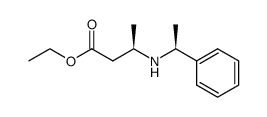 (R)-ethyl 3-[(S)-1-phenylethylamino]butanoate结构式