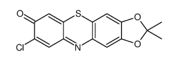 8-chloro-2,2-dimethyl-[1,3]dioxolo[4,5-b]phenothiazin-7-one结构式