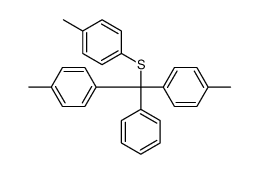 1-[bis(4-methylphenyl)-phenylmethyl]sulfanyl-4-methylbenzene结构式