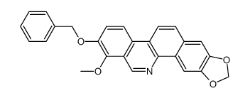 8-(benzyloxy)-7-methoxy-2,3-(methylenedioxy)benzo(c)phenanthridine结构式