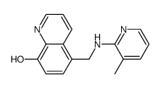 5-(((3-methylpyridin-2-yl)amino)methyl)quinolin-8-ol结构式