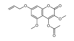 Acetic acid 7-allyloxy-3,5-dimethoxy-2-oxo-2H-chromen-4-yl ester结构式