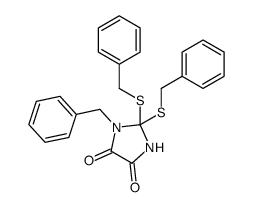 1-benzyl-2,2-bis(benzylsulfanyl)imidazolidine-4,5-dione Structure