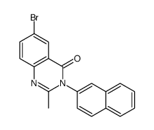 6-bromo-2-methyl-3-naphthalen-2-ylquinazolin-4-one结构式