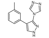 4-[4-(3-methylphenyl)-1H-pyrazol-5-yl]-1,2,4-triazole Structure
