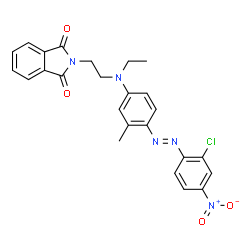 N-[2-[[4-[(2-chloro-4-nitrophenyl)azo]-m-tolyl]ethylamino]ethyl]phthalimide structure