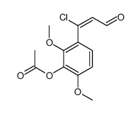[3-(1-chloro-3-oxoprop-1-enyl)-2,6-dimethoxyphenyl] acetate Structure