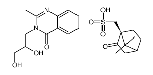 (1S)-2-oxobornane-10-sulphonic acid, compound with 3-(2,3-dihydroxypropyl)-2-methylquinazolin-4(3H)-one (1:1) Structure