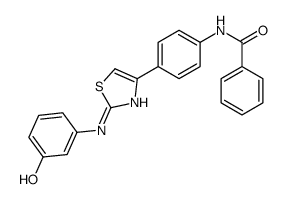 N-[4-[2-(3-hydroxyanilino)-1,3-thiazol-4-yl]phenyl]benzamide结构式