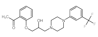 Ethanone, 1-[2-[2-hydroxy-3-[4-[3- (trifluoromethyl)phenyl]-1-piperazinyl]pro poxy]phenyl]-结构式