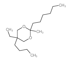 1,3-Dioxane,5-butyl-5-ethyl-2-hexyl-2-methyl- Structure