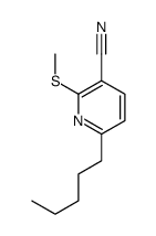 2-methylsulfanyl-6-pentylpyridine-3-carbonitrile结构式