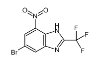 6-bromo-4-nitro-2-(trifluoromethyl)-1H-benzimidazole结构式