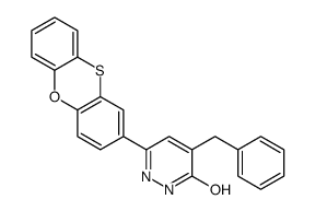 5-benzyl-3-phenoxathiin-2-yl-1H-pyridazin-6-one结构式
