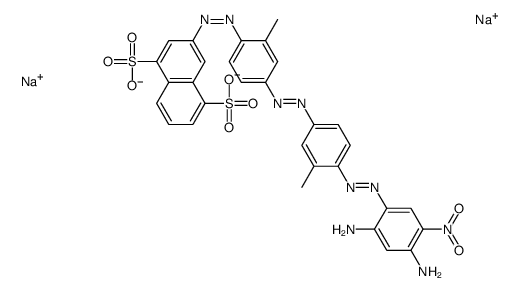 disodium 3-[[4-[[4-[(2,4-diamino-5-nitrophenyl)azo]-m-tolyl]azo]-o-tolyl]azo]naphthalene-1,5-disulphonate结构式