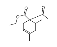 ethyl 1-acetyl-4,6-dimethylcyclohex-3-ene-1-carboxylate结构式