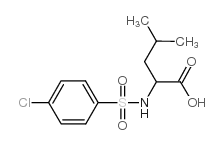 2-([(4-CHLOROPHENYL)SULFONYL]AMINO)-4-METHYLPENTANOIC ACID structure