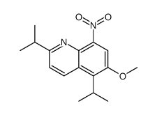 6-methoxy-8-nitro-2,5-di(propan-2-yl)quinoline结构式