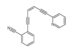 2-(6-pyridin-2-ylhex-3-en-1,5-diynyl)benzonitrile Structure