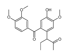 3-[2-(3,4-dimethoxybenzoyl)-4-hydroxy-5-methoxyphenyl]pentan-2-one Structure