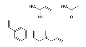 acetic acid,N-methyl-N-prop-2-enylprop-2-en-1-amine,prop-2-enamide,styrene结构式