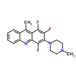 1,2,4-Trifluoro-9-methyl-3-(4-methyl-1-piperazinyl)acridine Structure