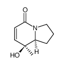 5(1H)-Indolizinone,2,3,8,8a-tetrahydro-8-hydroxy-8-methyl-,(8S,8aS)-(9CI) Structure