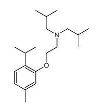 2-methyl-N-[2-(5-methyl-2-propan-2-ylphenoxy)ethyl]-N-(2-methylpropyl)propan-1-amine Structure