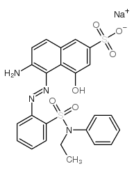 sodium 6-amino-5-[[2-[(ethylphenylamino)sulphonyl]phenyl]azo]-4-hydroxynaphthalene-2-sulphonate Structure